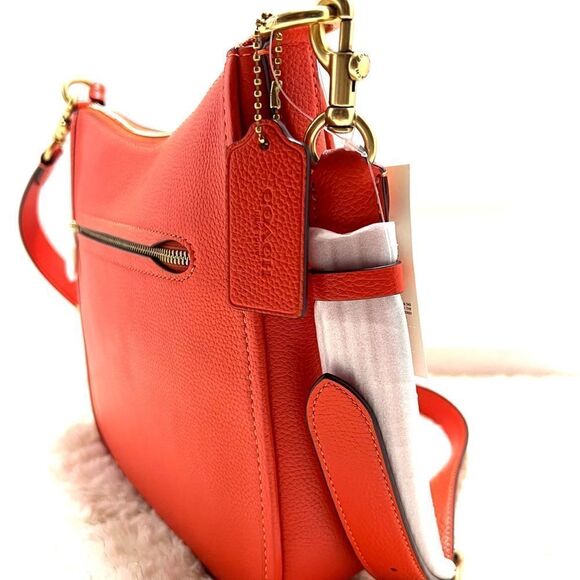 🆕🔥NWT! Coach C8483 Chaise Crossbody Polished pebble leather Msrp:$295.00 - Picture 5 of 8